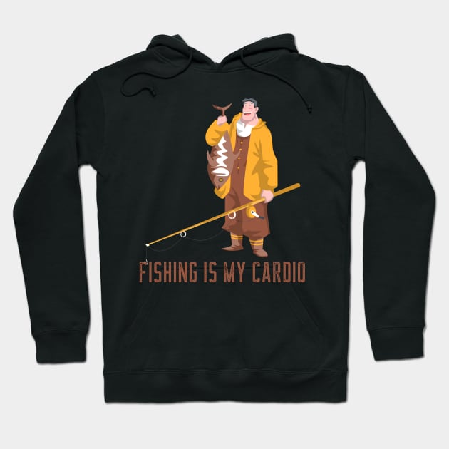 Fishing is my cardio Hoodie by John Byrne